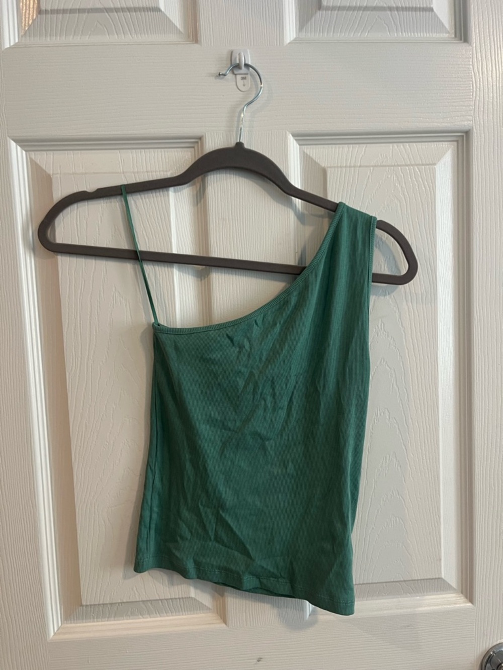 Madewell One-Shoulder Emerald Green Tank